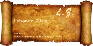 Labancz Zita névjegykártya